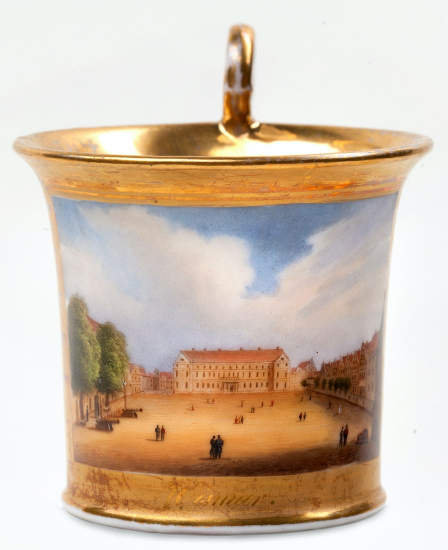 Porcelain Cup with Saucer, 19th century