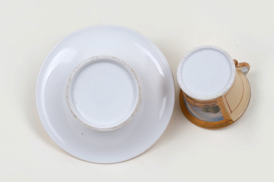 Porcelain Cup with Saucer, 19th century
