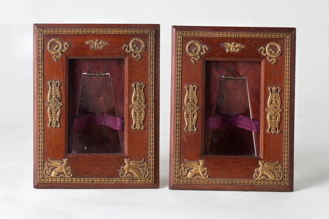 Lot of two Photo Frames, Empire, late 19th century
