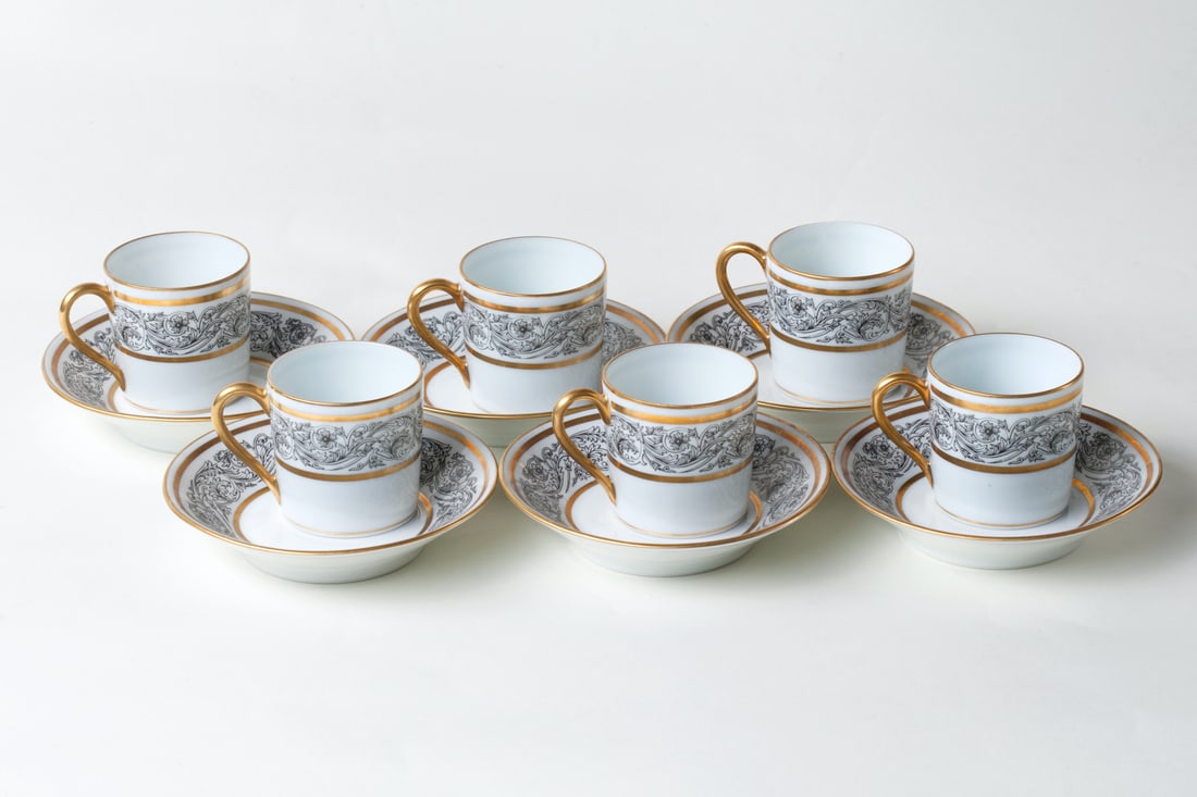 Cups and Saucers. Limoges (France)