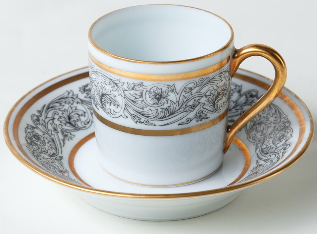 Cups and Saucers. Limoges (France)