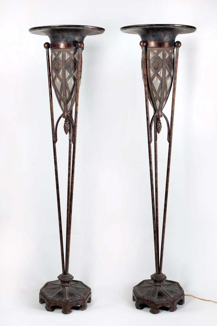 A Pair of Torchiere, Art Deco
