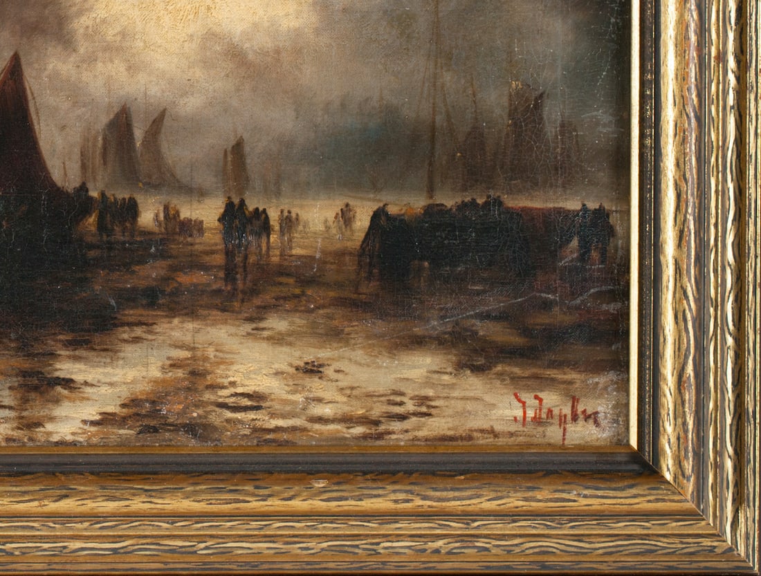 Landscape with Sailboats, Unknown artist, 19th c