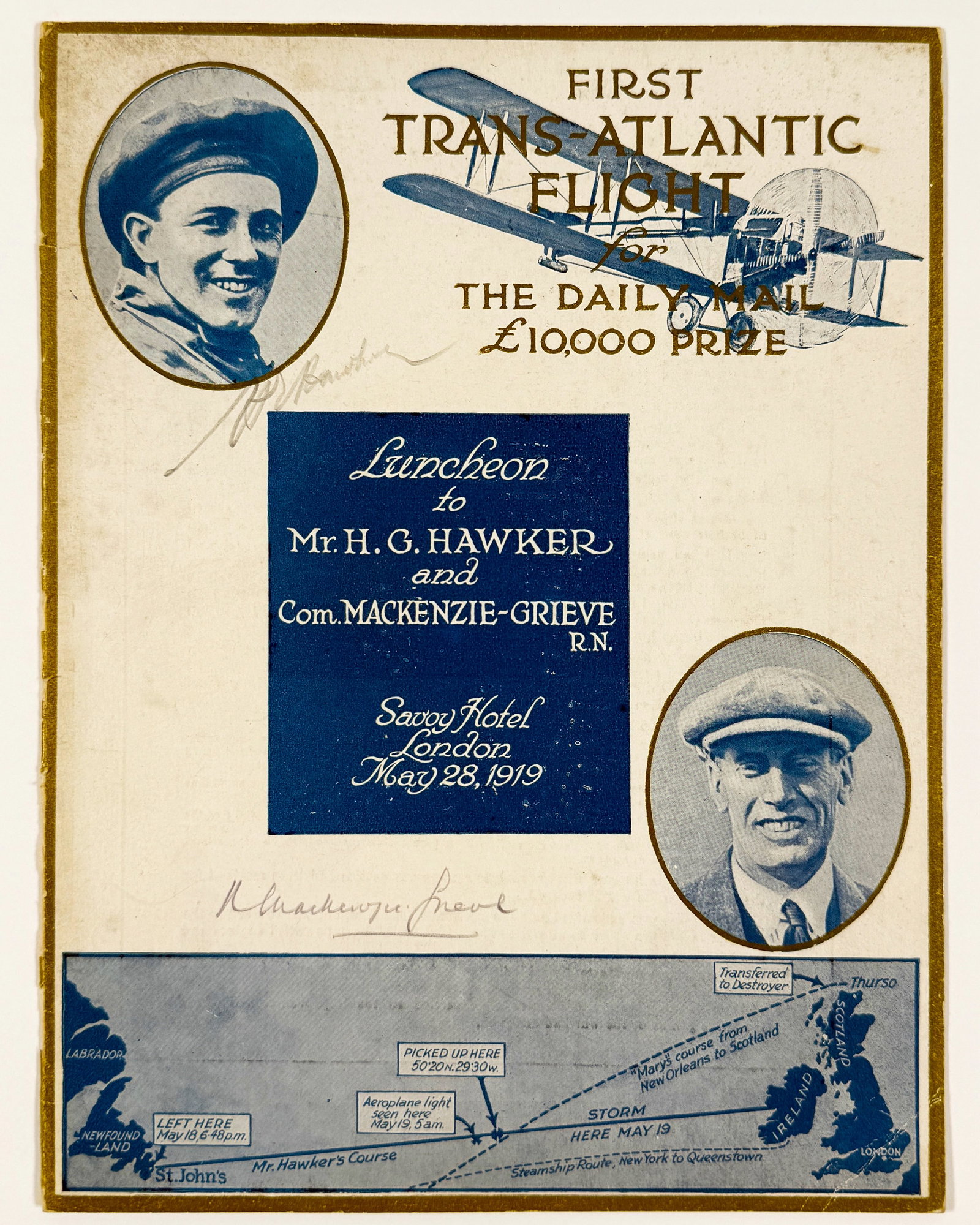 Congratulatory Luncheon to Mr.H.G.Hawker (London 1919)