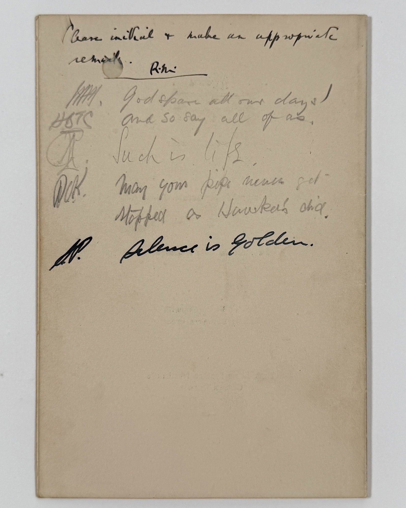 Congratulatory Luncheon to Mr.H.G.Hawker (London 1919)