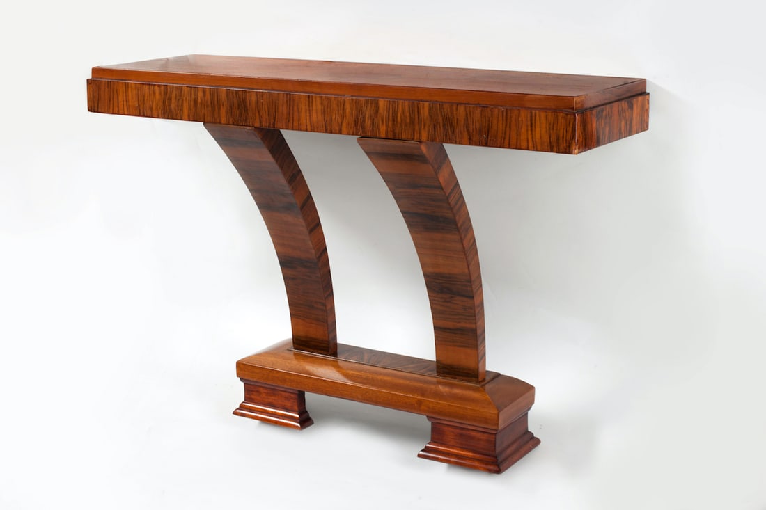 A pair of Art Deco wall consoles