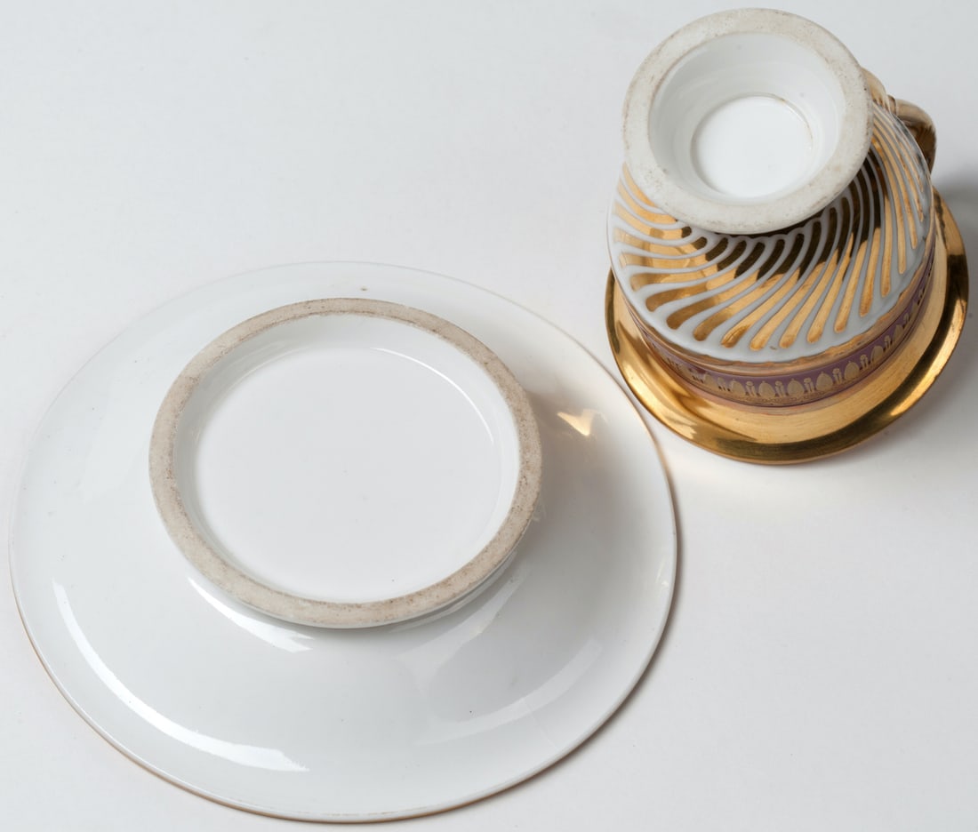 Empire Teacup with Saucer, 19th century