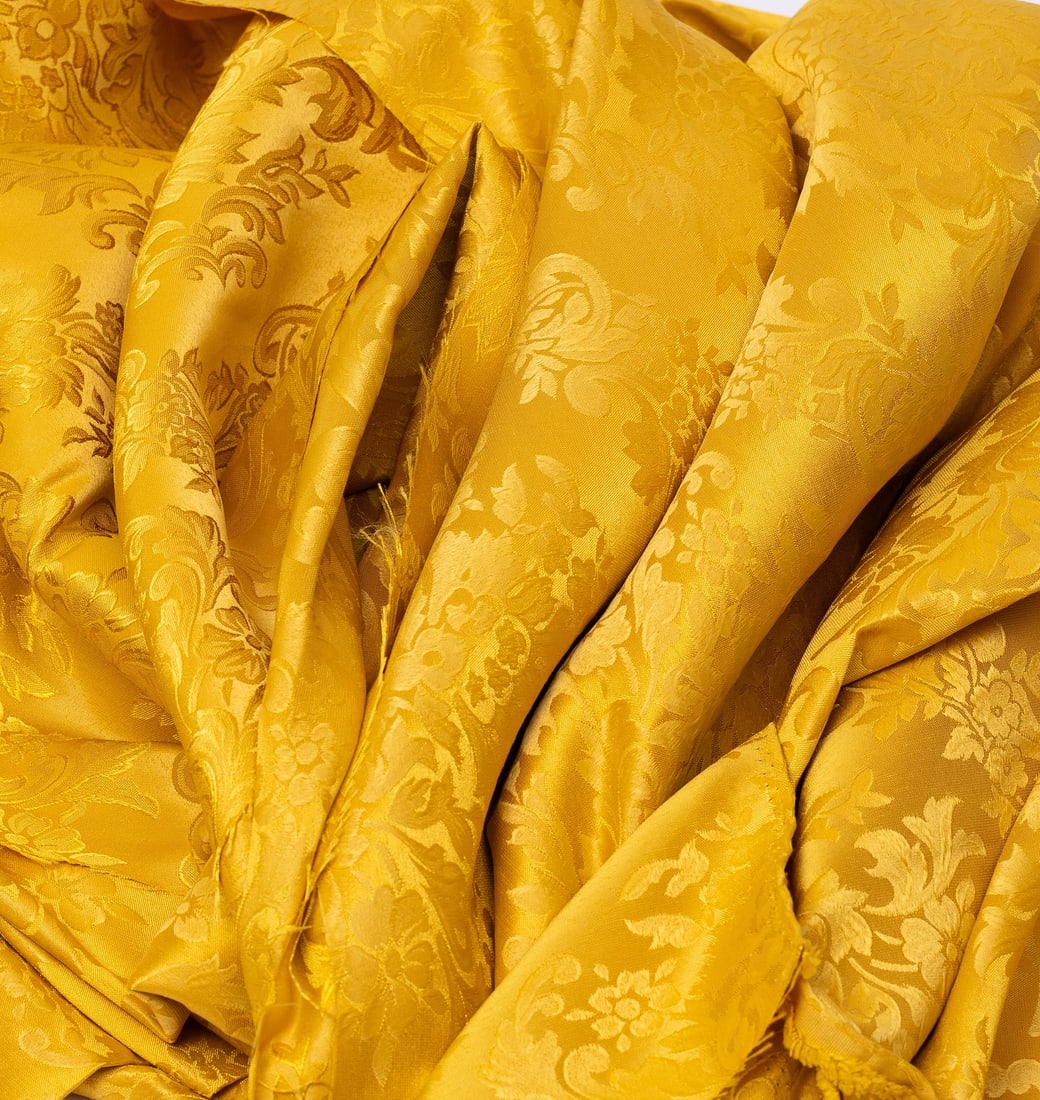 Luxurious Vintage Gold Jacquard Empire Fabric