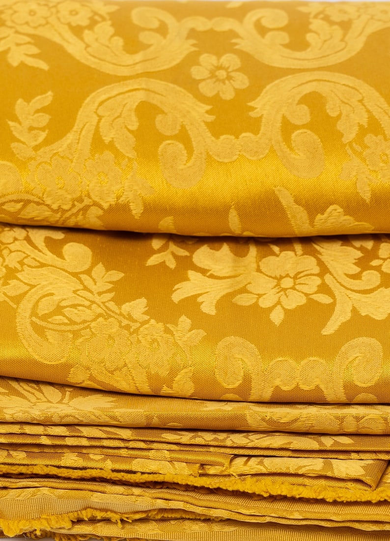 Luxurious Vintage Gold Jacquard Empire Fabric