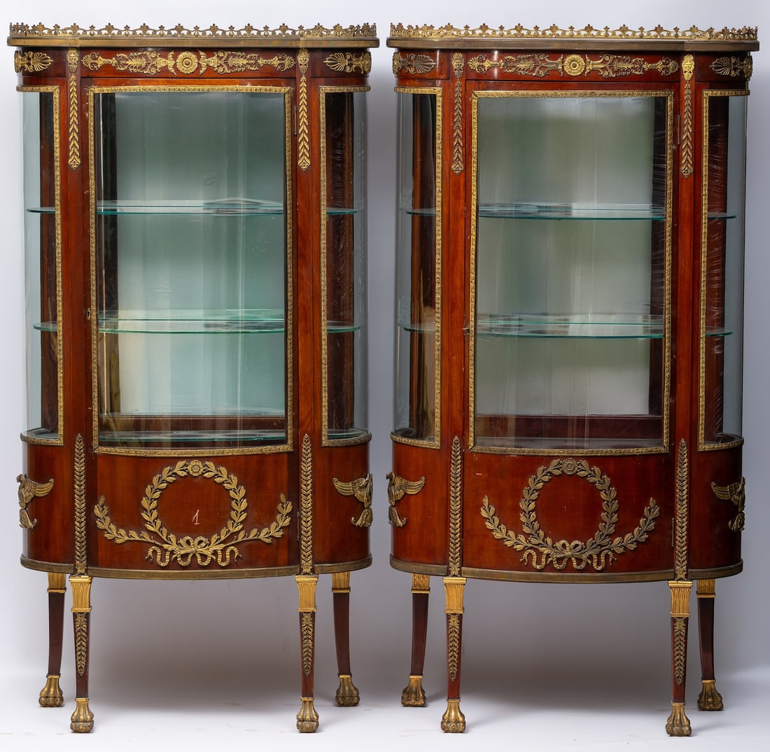 Empire Pair Display Cabinets (France, 19th century) (1 of 11)