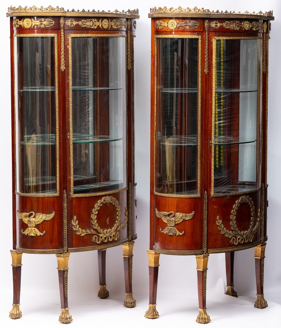 Empire Pair Display Cabinets (France, 19th century)