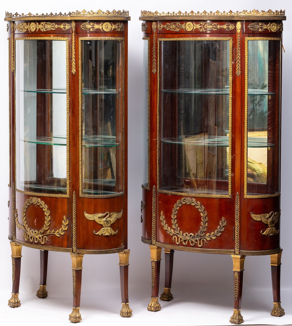 Empire Pair Display Cabinets (France, 19th century)