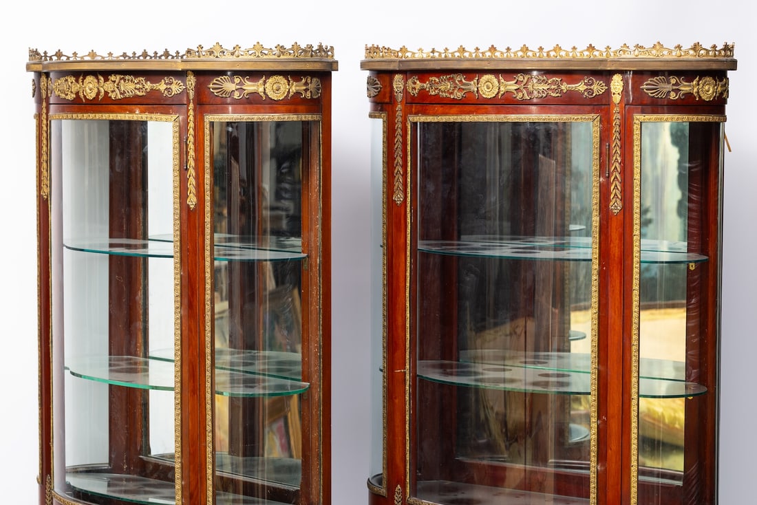 Empire Pair Display Cabinets (France, 19th century)