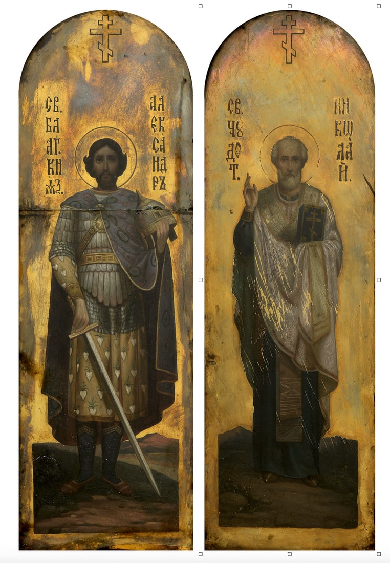 Lot of Pair Orthodox Icons (Russia)