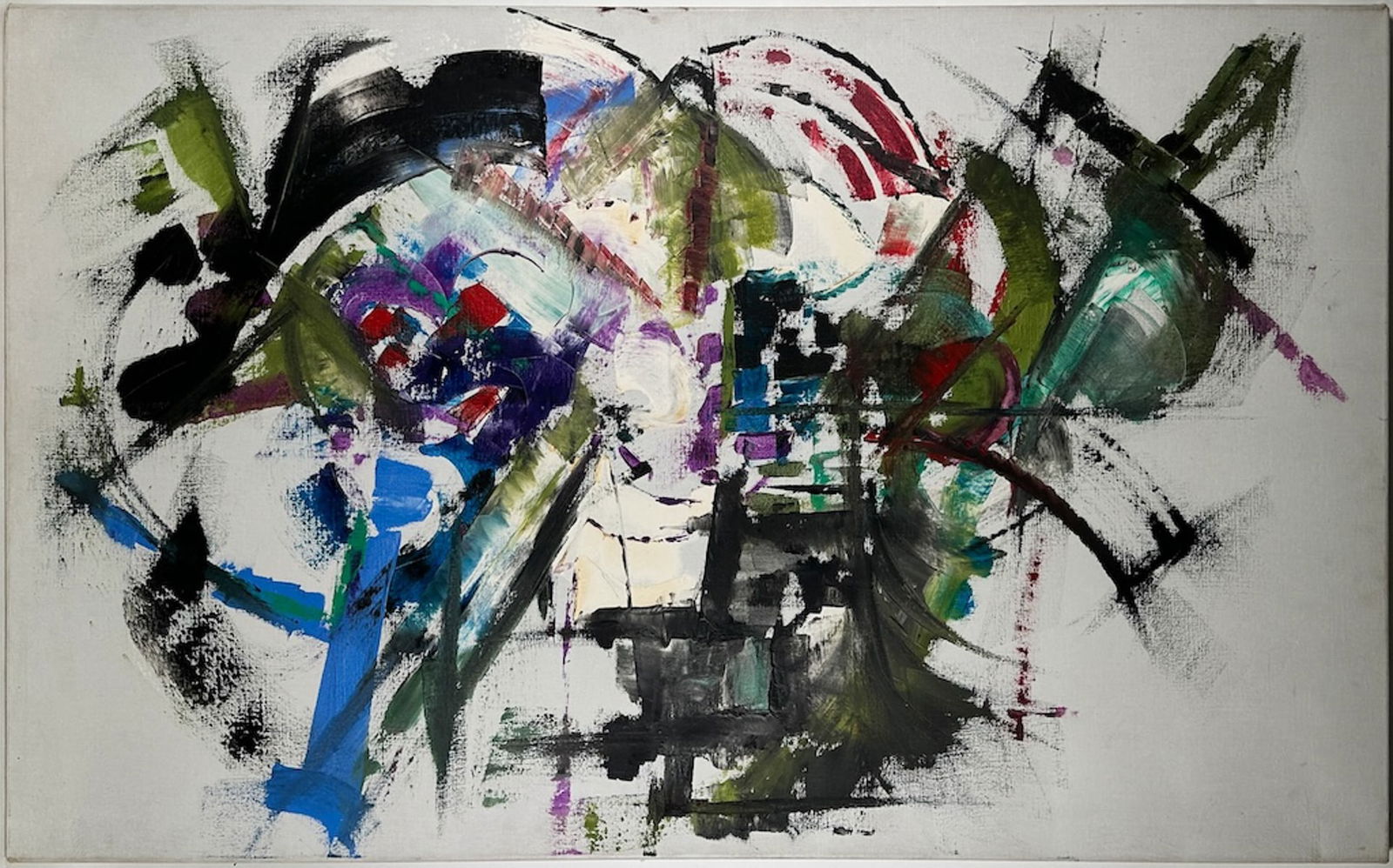 Nicolas POLIAKOFF, 1899-1976 (Russia/France): Nicolas POLIAKOFF (1899-1976) Untitled abstract, 1963 Oil on canvas, size 70 x 113,5 cm (27 1/2 x 44 3/4 inches) Signed and dated on verso