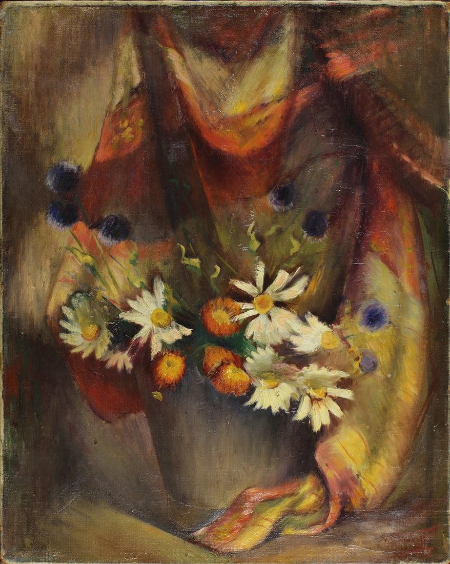 Nicolas POLIAKOFF, 1899-1976 (Russia/France): Nicolas Poliakoff (1899-1976) Floral still-life, 1926 Oil on canvas, size 80,5 x 65 cm (31 2/3 x 25 2/3 inches) Signed and dated lower right