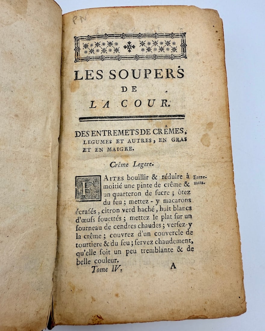 (GASTRONOMY) The Court Suppers c.1730-50s