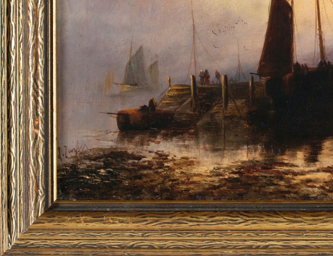Landscape with Sailboats, Unknown artist, 19th c