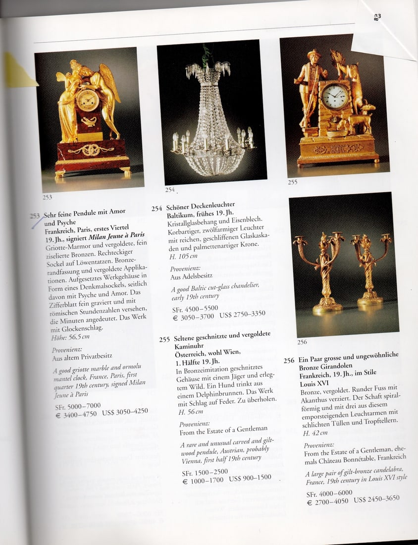 A Fine Empire Ormolu and Griotte Marble Mantel Clock, Signed Milan Jeune a' Paris