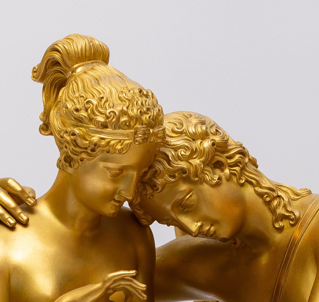 A Fine Empire Ormolu and Griotte Marble Mantel Clock, Signed Milan Jeune a' Paris