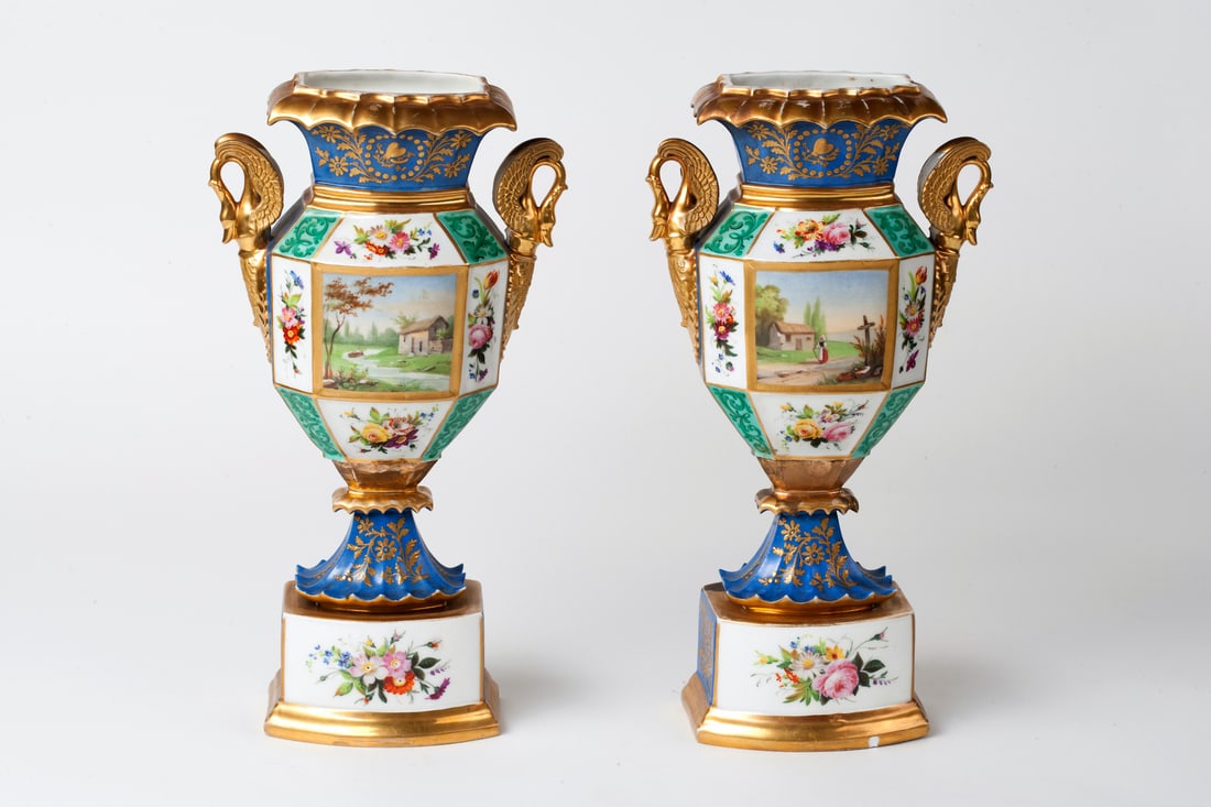  of Empire Porcelain Vases, 19th century
