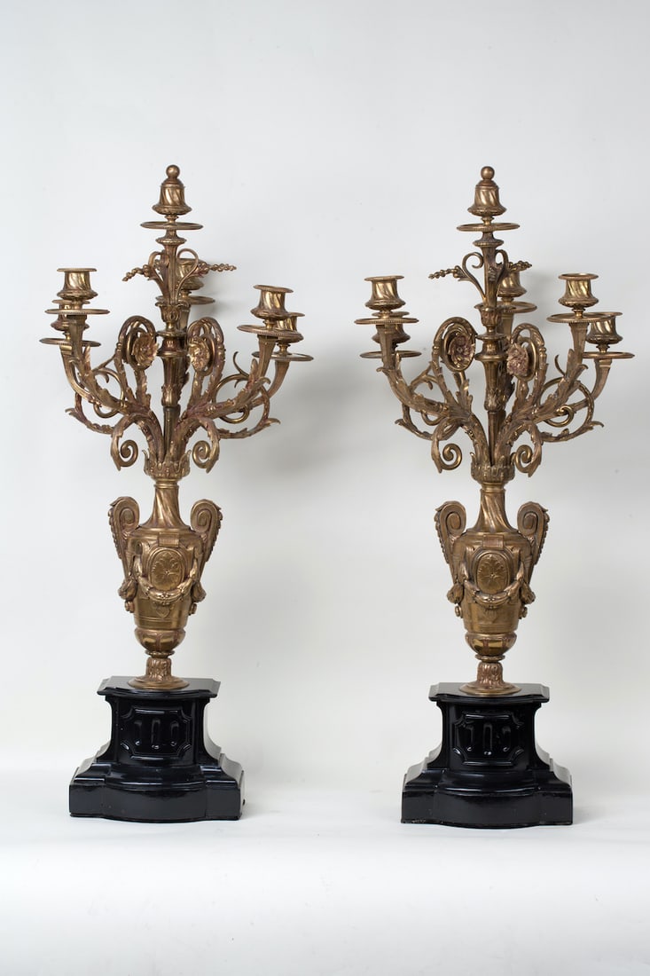 Pair of Bronze Candelabra, 19th century (1 of 6)