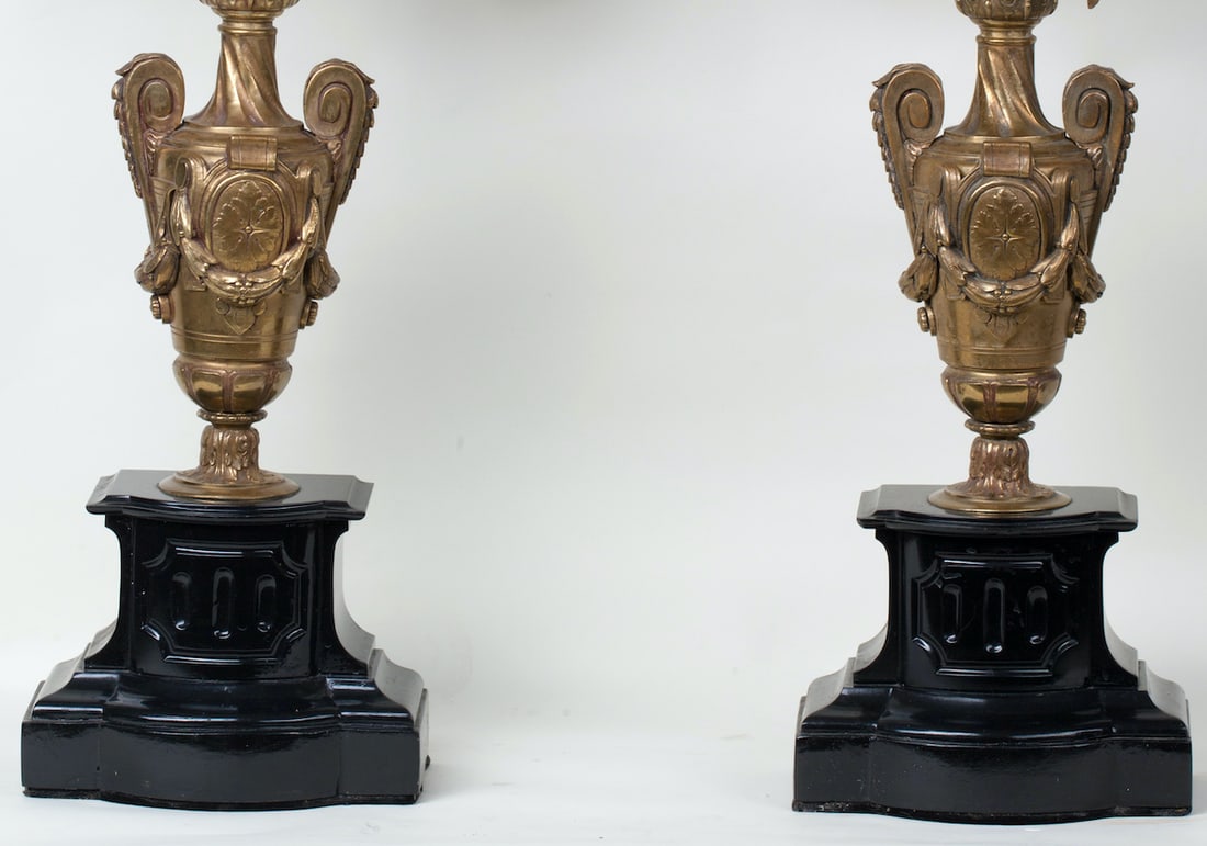 Pair of Bronze Candelabra, 19th century