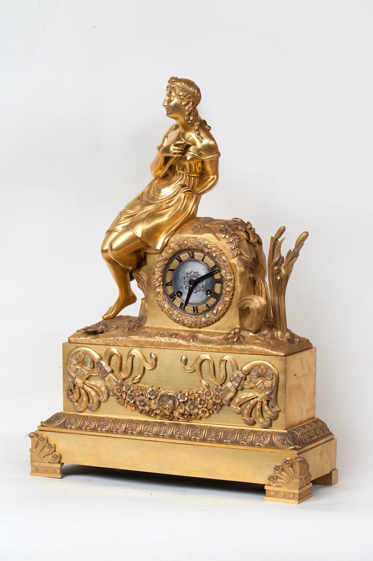 Bronze Mantel Clock, 19th century (Europe)