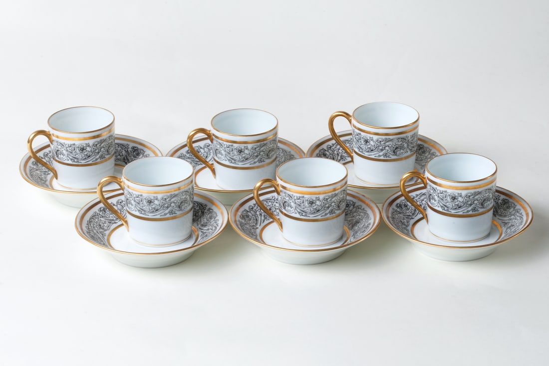Cups and Saucers. Limoges (France) (1 of 5)