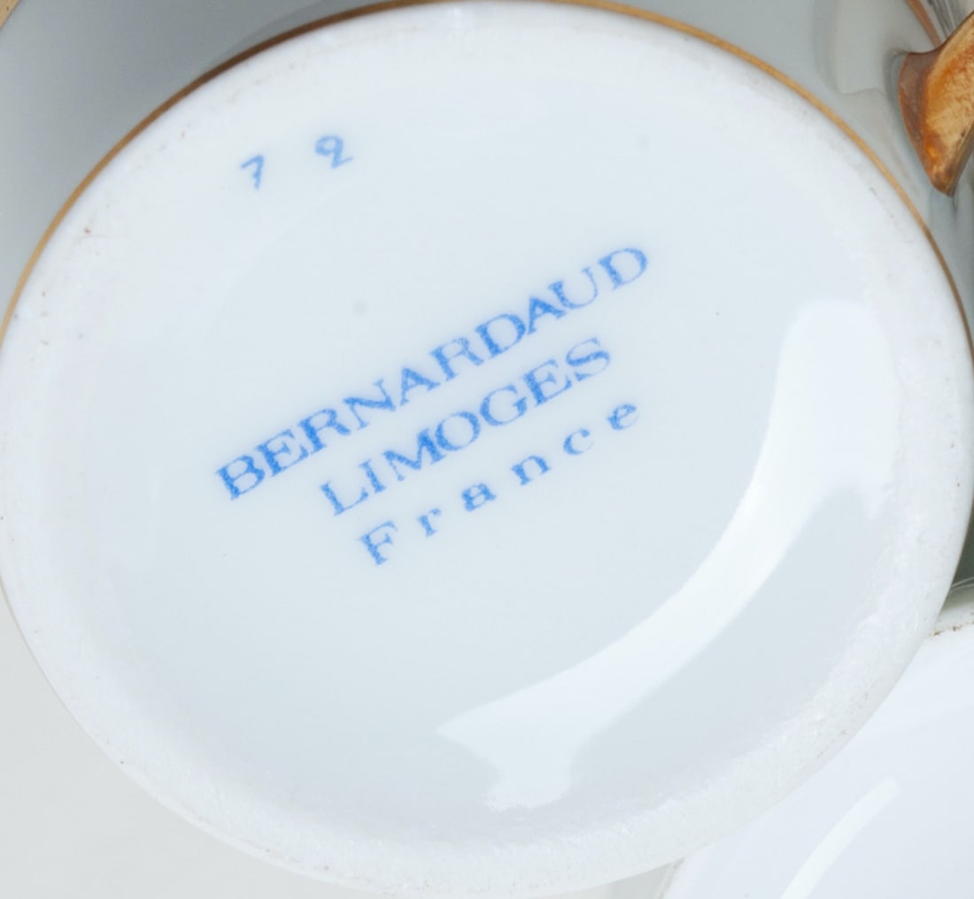 Cups and Saucers. Limoges (France)