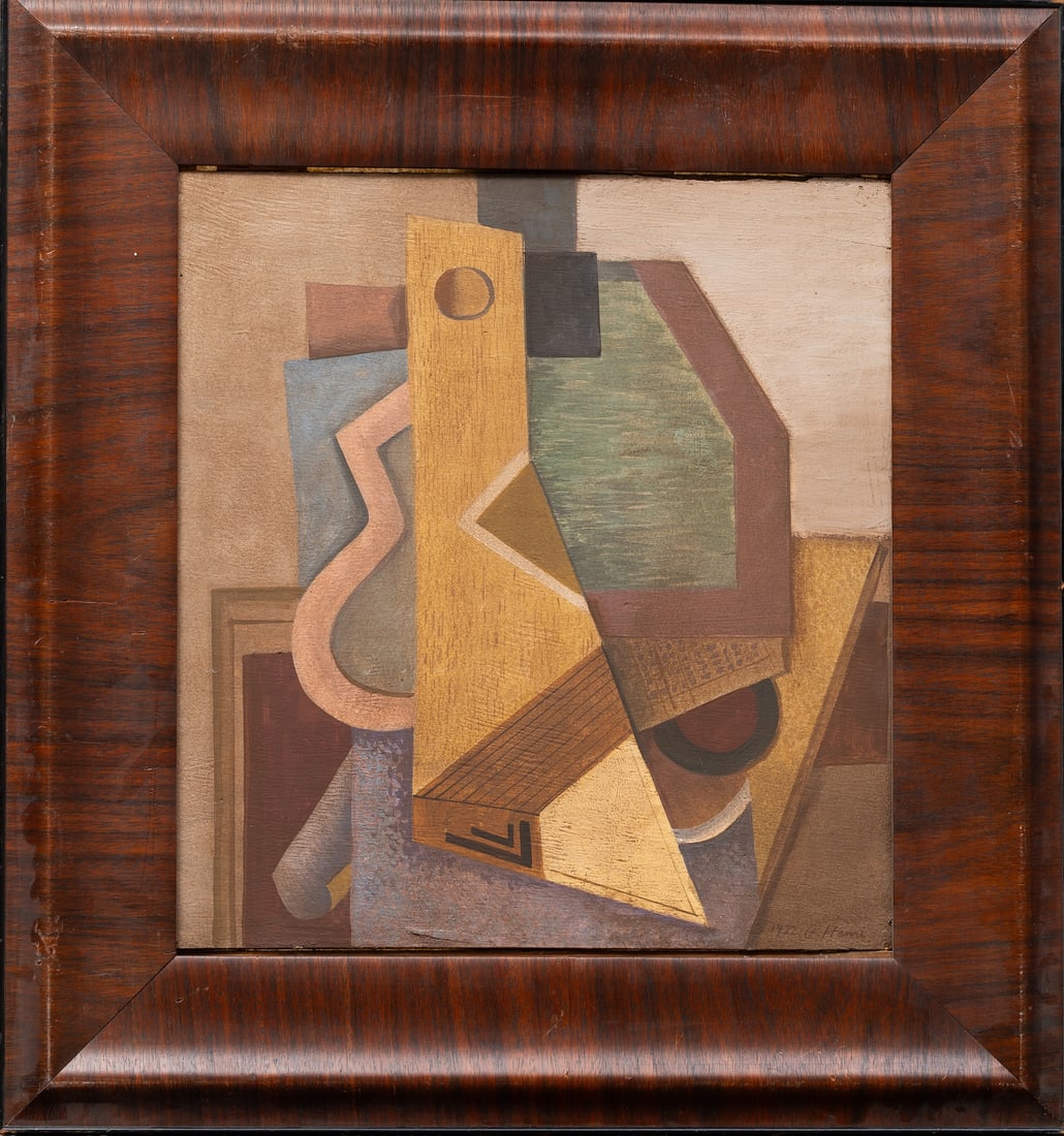 Florence Henri, 1893-1982 (USA/France): Florence Henri (1893-1982) Cubistic composition, 1922 Oil on panel, size 36 x 34 cm (14 1/8 x 13 1/3 inches) Frame dimensions 52 x 48 cm (20 1/2 x 19 inches) Signed and dated lower right Florence Henr