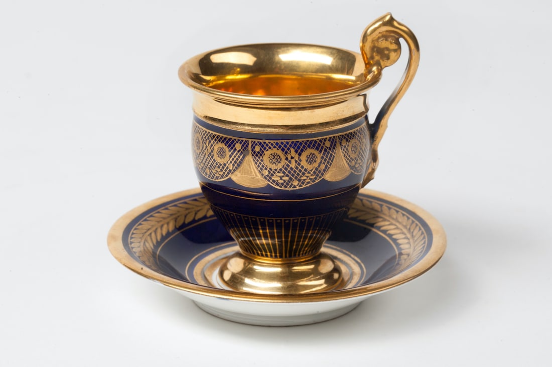 Empire Porcelain Teacup with Saucer (1 of 4)