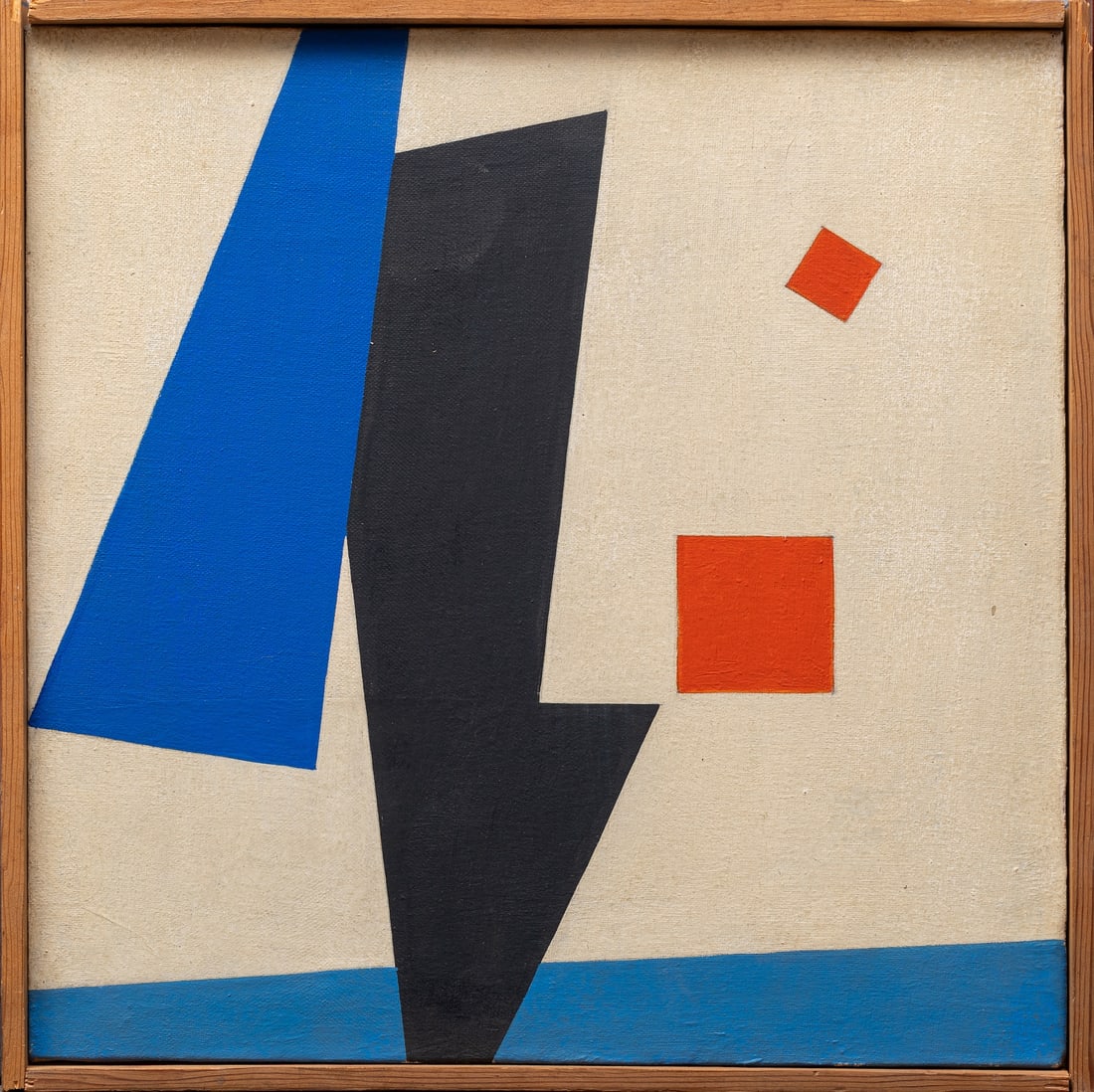 Carla BADIALI, 1907-1992 (Italy): Carla BADIALI (1907-1992) Geometrical abstract, 1967 Oil on canvas, size 30 x 30 cm (11 7/8 x 11 7/8 inches) Signed and dated on verso