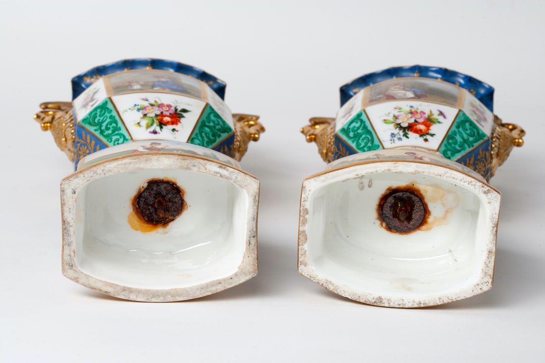 Pair of Empire Porcelain Vases, 19th century