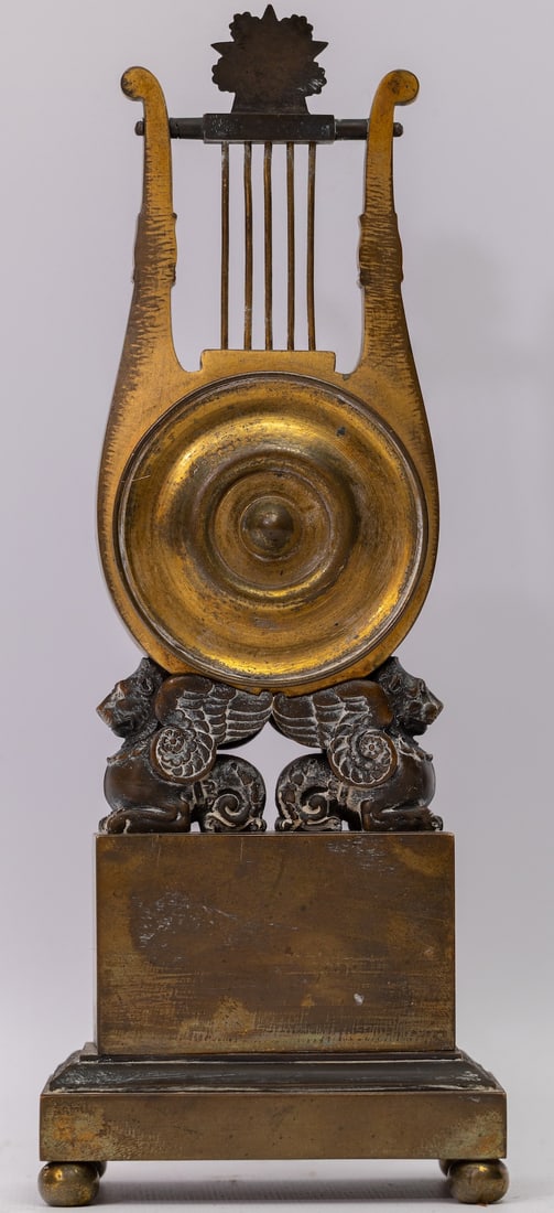 Empire Lira Clock (Bronze, XIX c.)