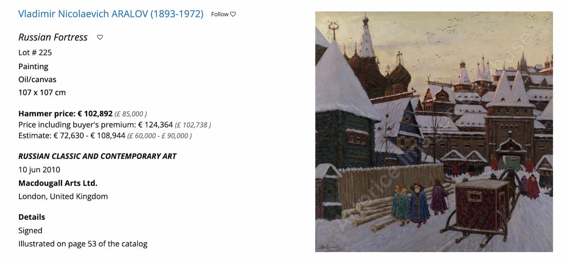 Vladimir ARALOV, 1893-1972 (Russia)