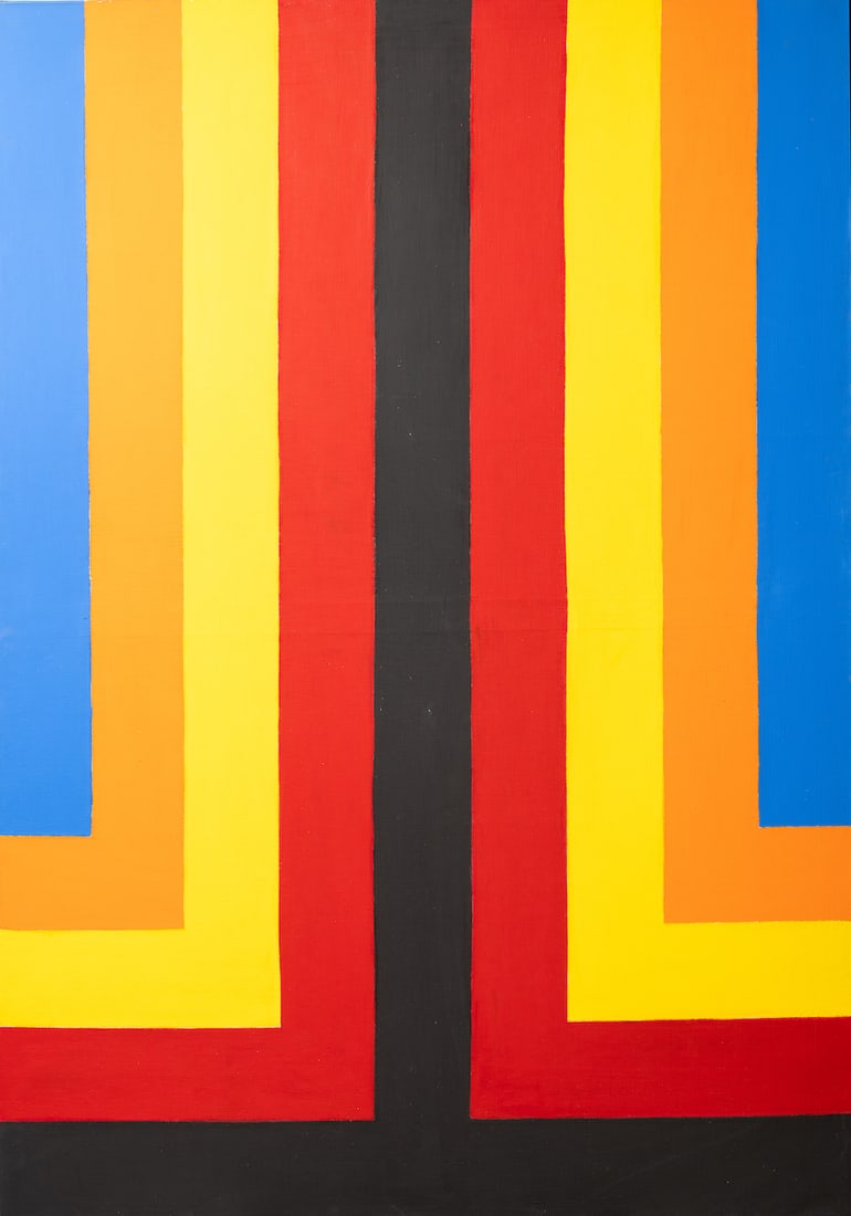 Howard Mehring, 1931-1978 (USA): Howard Mehring (1931-1978) Abstract composition in the tradition of Washington Color School Acrylic on canvas, size 176.5 x 124 cm (69 1/2 x 49 inches) Signed and dated on recto upper left Provenance 