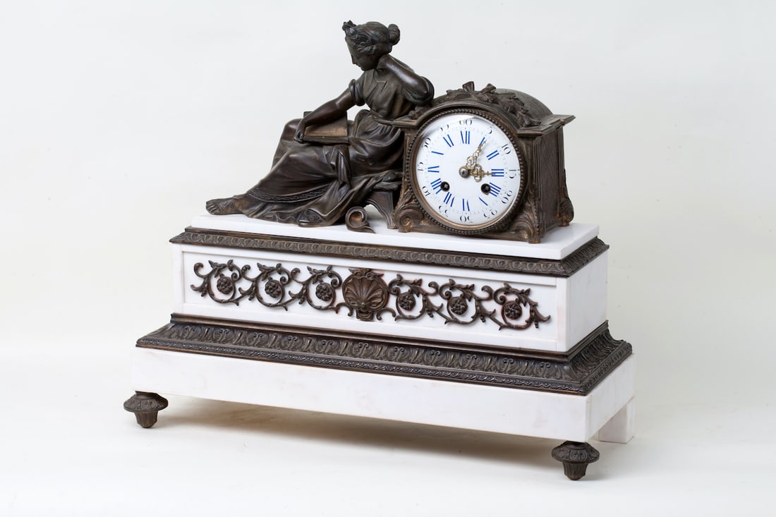 Bronze Mantel Clock, 19th century