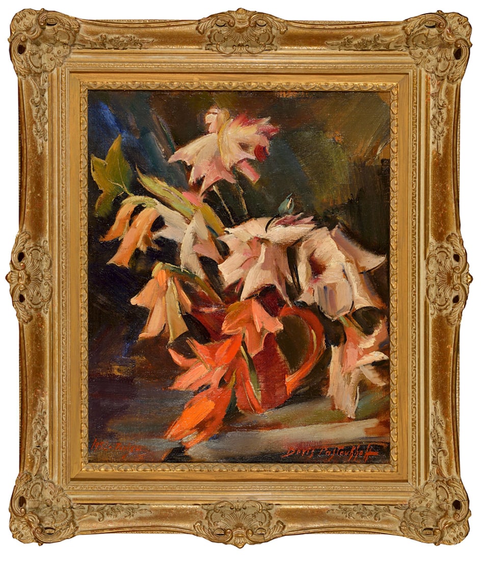 Boris PASTOUKHOFF, 1894-1974 (Russia/France): Boris PASTOUKHOFF (1894-1974) Vase of flowers, Paris 1952 Oil on canvas, size 55 x 46 cm (21 2/3 x 18 inches) Signed lower right and on verso