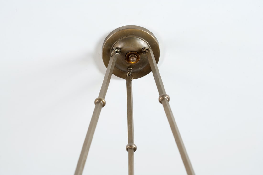 Pair of Ceiling Lamps, Glass, 20th century