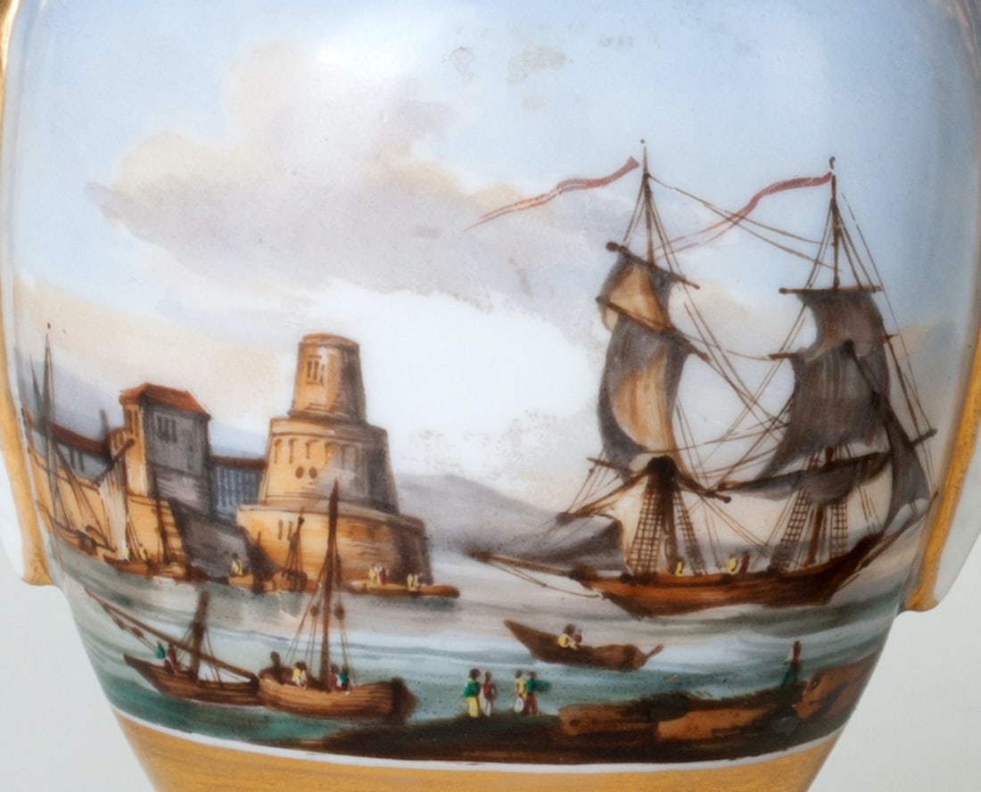 Pair of Porcelain Hand-Painting Vases, 19th century