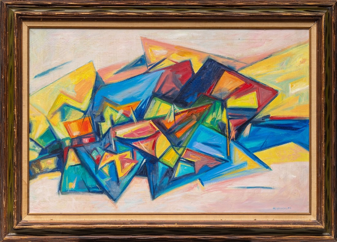 Hale Aspacio WOODRUFF, 1900-1980 (USA): Hale Aspacio WOODRUFF (1900-1980) Oil on canvas, c.1960s Size 61.5 x 91.5 cm (24 x 36 inches) Frame dimensions 79 x 109 cm (31 x 43 inches) Signed lower right