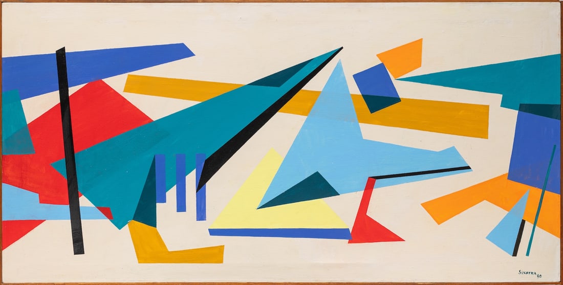 Frank Sinatra, 1915-1998 (USA): Frank Sinatra (1915-1998) United States 1990 Oil on canvas, size 76 x 152 cm (30 x 60 inches) Signed and dated lower right