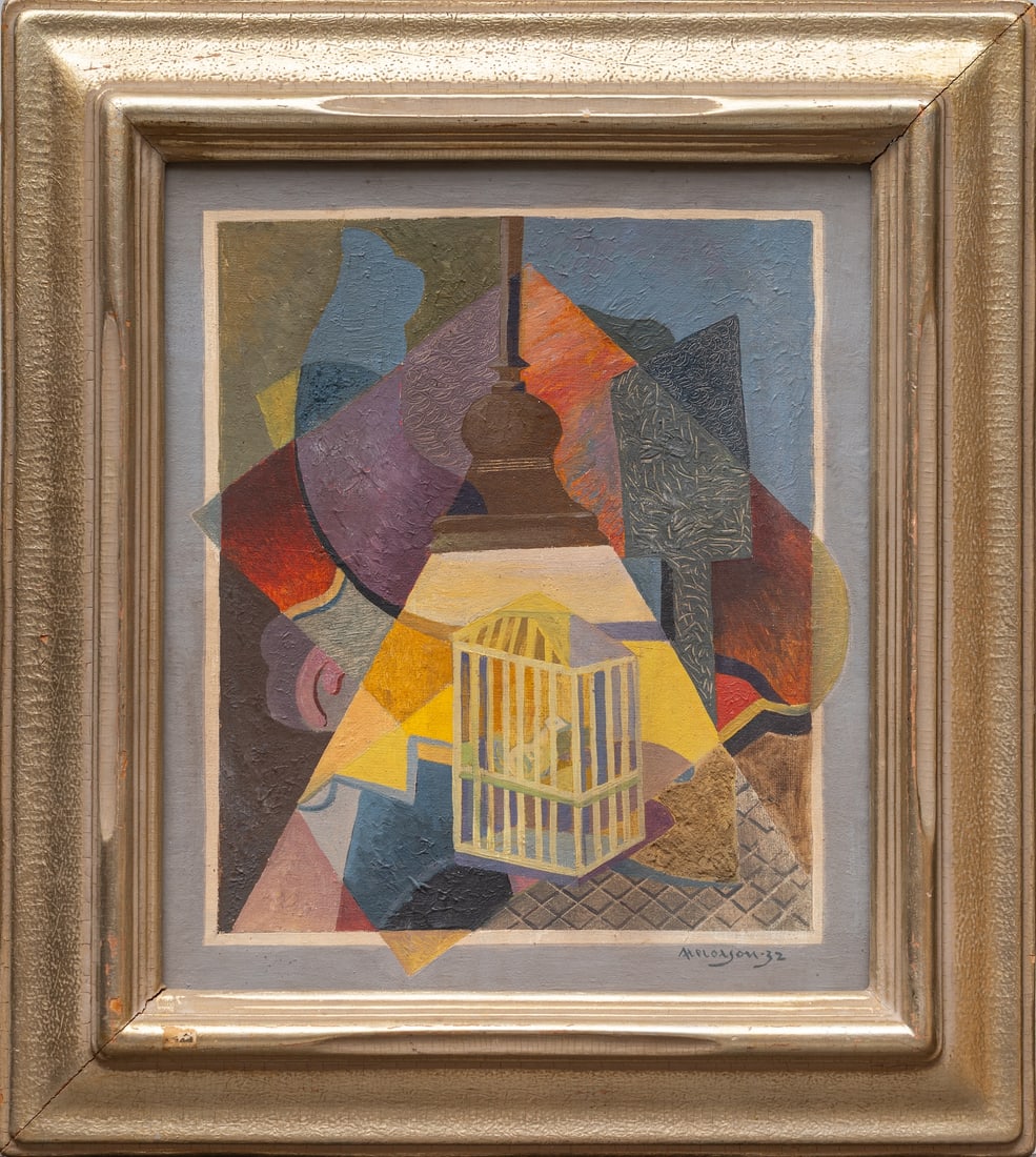 Axel OLSON, 1899-1986 (Sweden): Axel OLSON (1899-1986) Untitled, 1932 Oil on cardboard/canvas, size 35 x 30 cm (13 3/4 x 11 7/8 inches) Frame dimensions 47 x 42 cm (18 1/2 x 16 1/2 inches) Signed and dated lower right