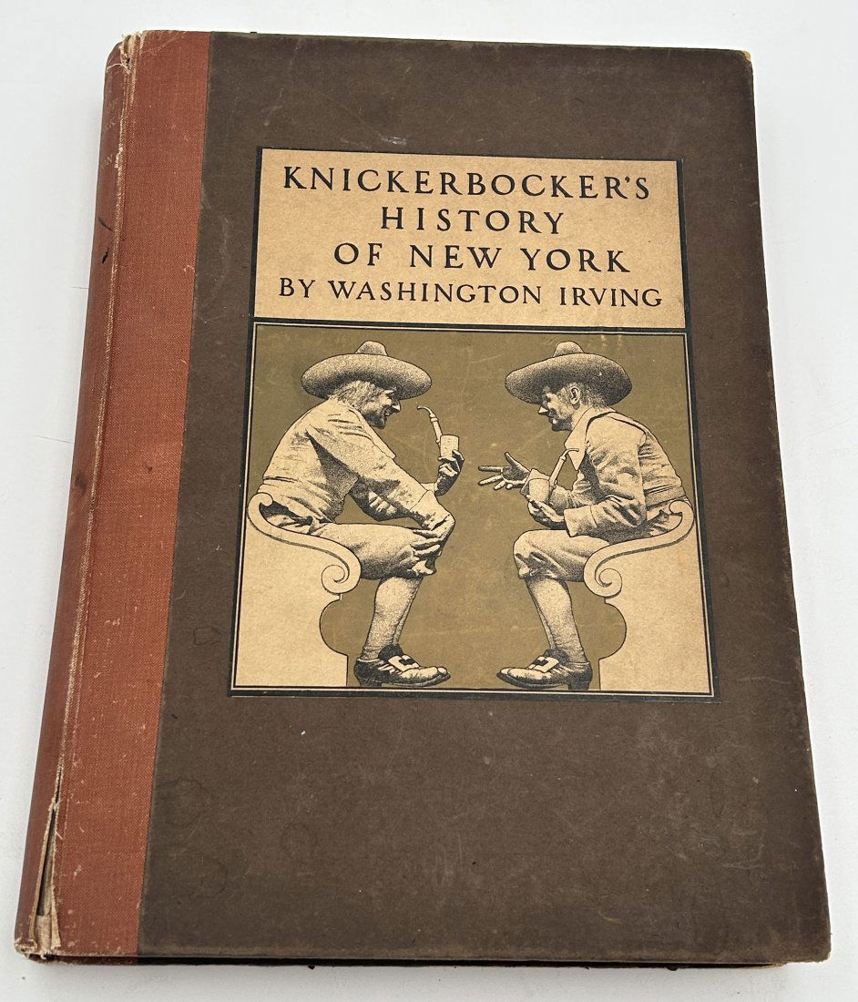 antique 1900 'history of new york'- illustrated by Maxfield parrish- diedrich knickerbocker: Features many illustrations by famed artist Maxfield Parrish. Dated 1900.