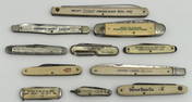 11 Vintage Advertising Folding knives