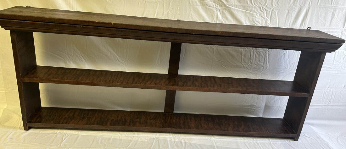 Antique 19th Century Folk Art Feather Painted Wall Shelf: Finely feather painted, in good overall condition in consideration of age.