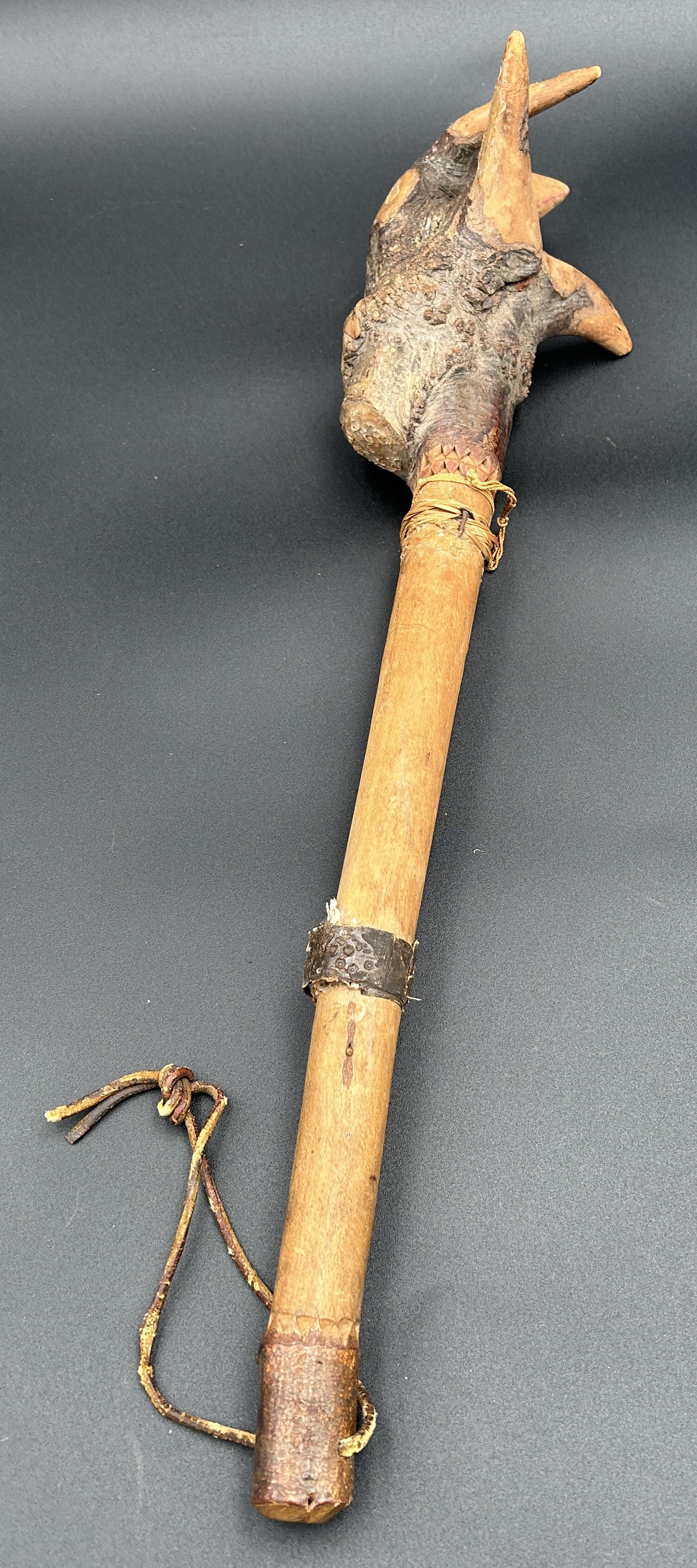 Antique native american PENOBSCOT root club (1 of 5)