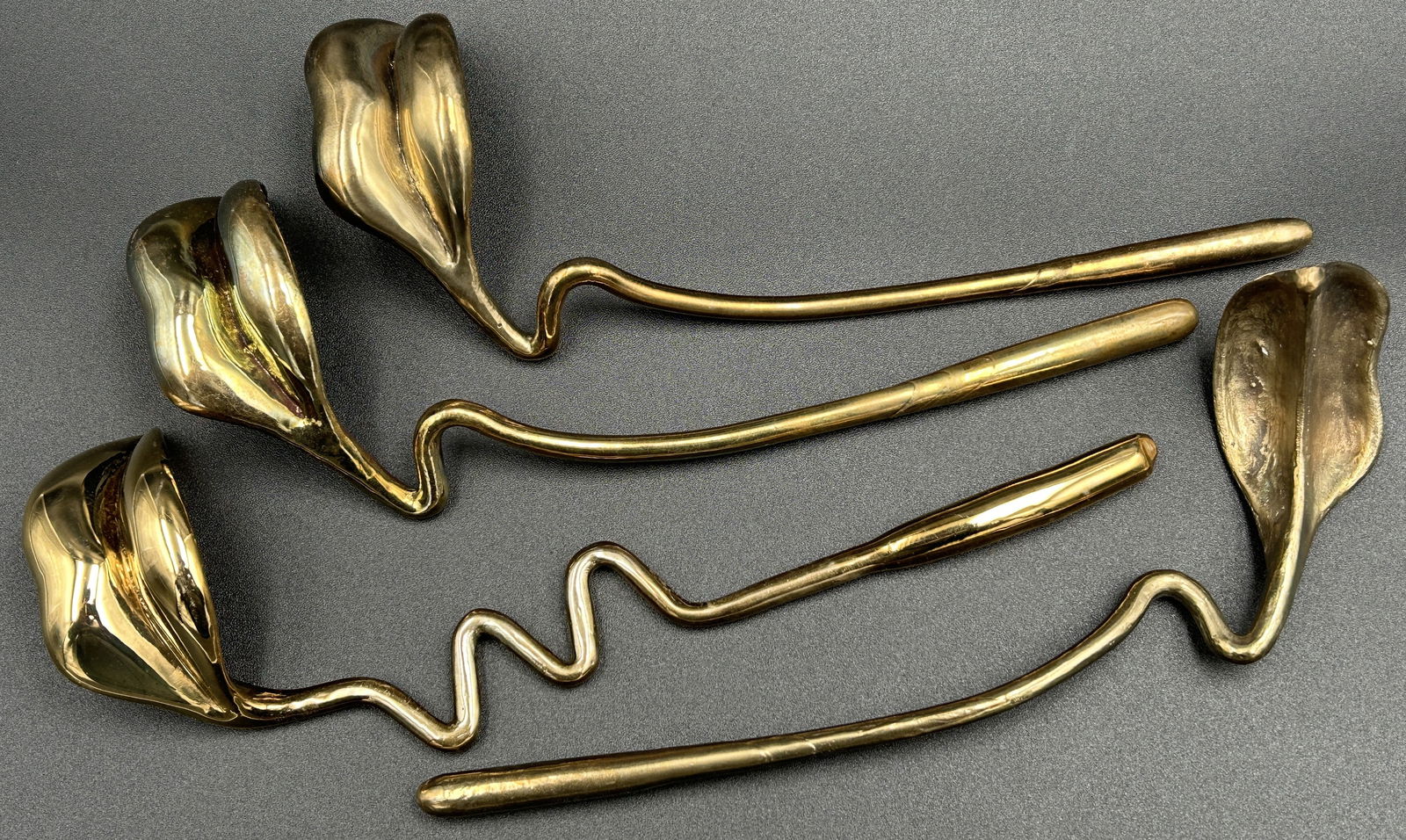 4 vintage DARRELL CHAPNICK bronze 'OPERA LIPS' sculptures- signed/dated (1 of 5)