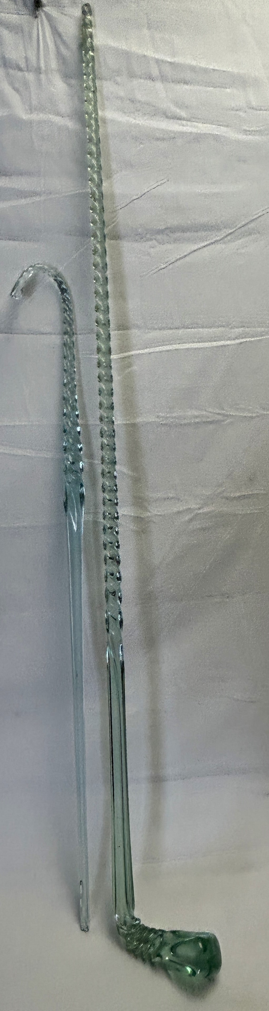 Pair of antique Victorian Era blown glass whimsies/ walking sticks (1 of 4)